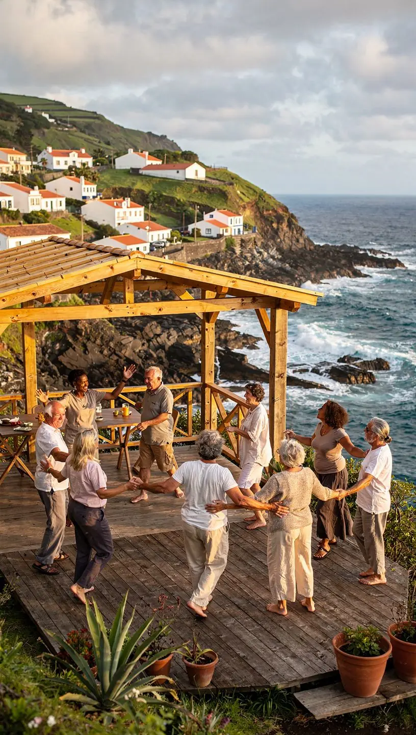 Group of dancers engaging in pair dancing session.